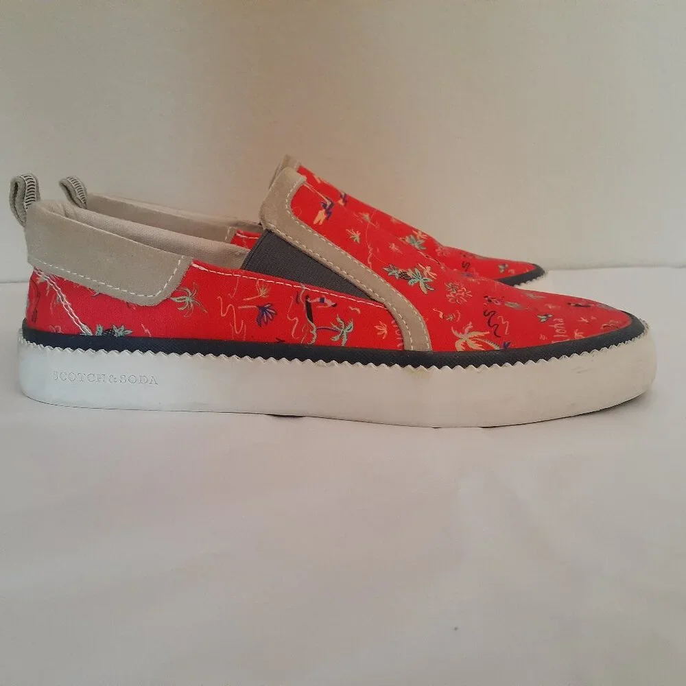 Scotch & Soda Hawaiian Print Slip-on Shoes